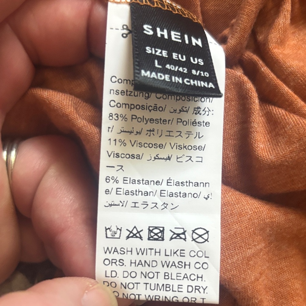SHEIN Rust Sleeveless Jumpsuit size L - Picture 5 of 6